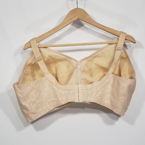 Playtex 18 Hour Full Coverage Wireless Bra  48 DD  Beige Color - Picture 3 of 5